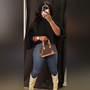 Knit sweater crop top